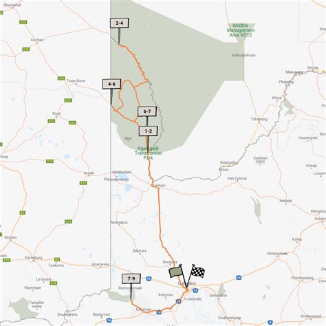 Kgalagadi Transfrontier Park reference map in South Africa | Expert Africa