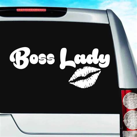 Boss Lady Lips Vinyl Car Window Decal Sticker