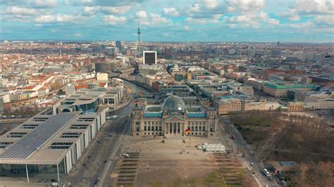 Aerial View Of Reichstag In Berlin 4k Stock Footage SBV-333321577 ...