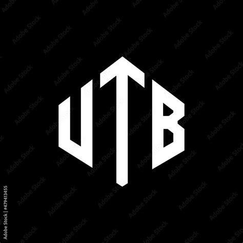 UTB letter logo design with polygon shape. UTB polygon and cube shape ...