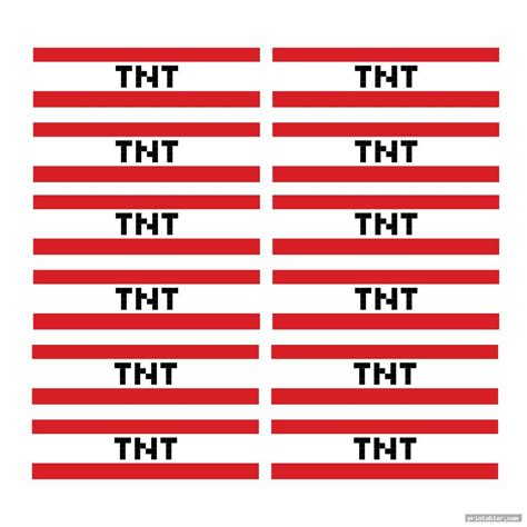 Free Printable Minecraft Tnt