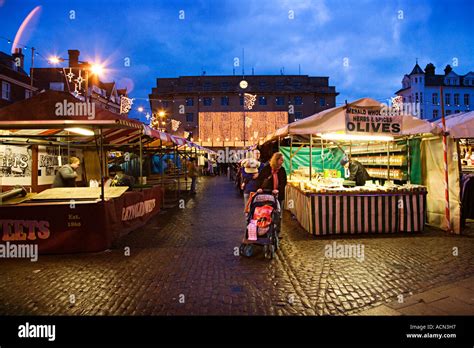 City of Cambridge And Its The Market Square And Stalls Shown Is The ...