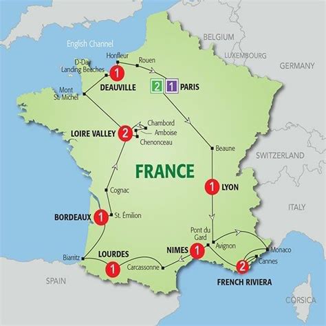 Highlights of France Itinerary | France itinerary, France map, France ...