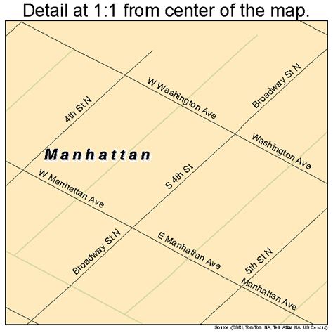 Manhattan Montana Street Map 3047575