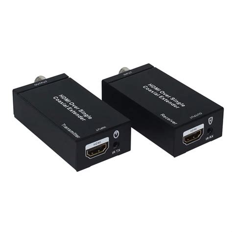 1080P HDMI + Infrared IR Over Single Coaxial Extender 100m 75ohm RG 6U ...