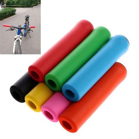 7 colors Bike Handlebar Grips Ultra Light Silicone Handlebar Anti slip ...