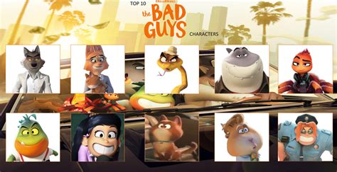 Top 10 The Bad Guys Characters (My Version) by jacobstout on DeviantArt