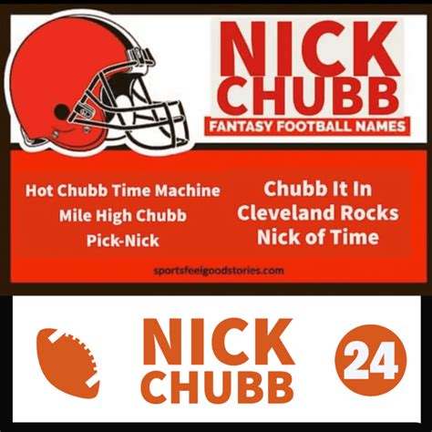 53 Best Nick Chubb Fantasy Football Team Names (2024)