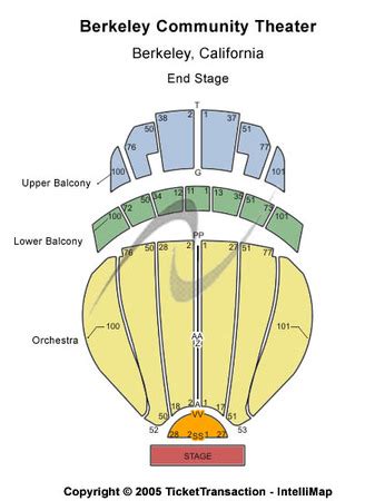 Berkeley Community Theatre Tickets in Berkeley California, Seating ...