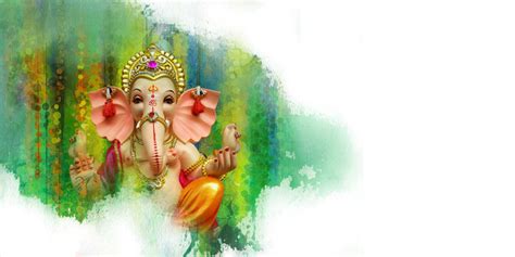 Ganesh Chaturthi Festival Background With Lord Ganesha Posters For The ...