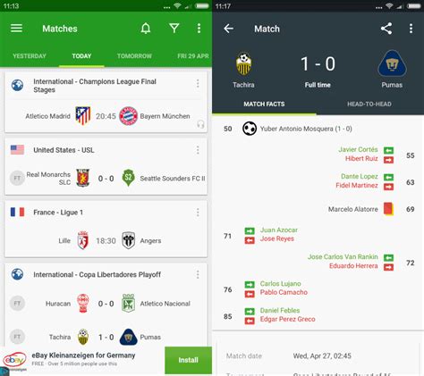 Soccer Scores: football app for Android - gHacks Tech News