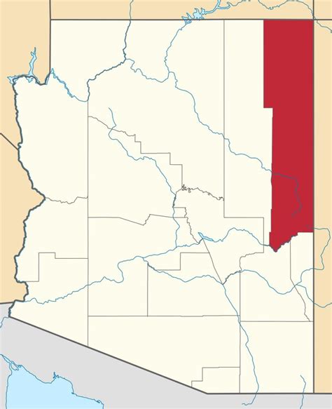 Map of Arizona highlighting Apache County - List of counties in Arizona ...