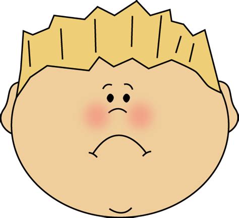 Sad Face Boy Clip Art - Sad Face Boy Image