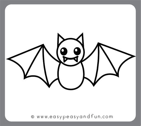 How to Draw a Bat - Step by Step Bat Drawing Tutorial | Draw a bat, Bat ...