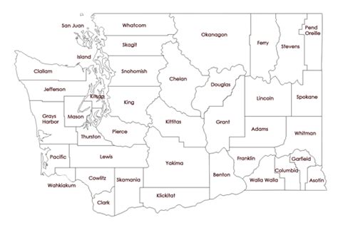 Counties In Washington State Map