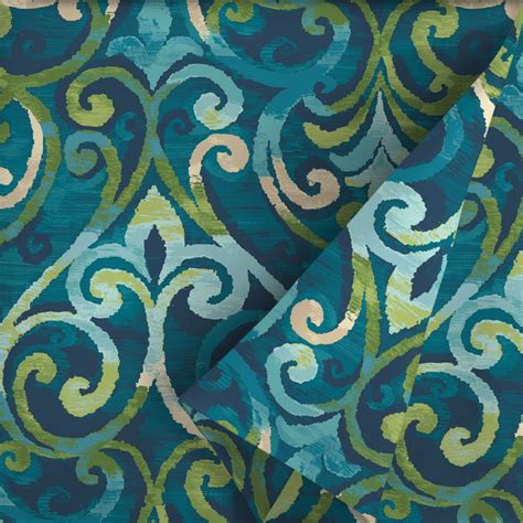 Style Selections 54-in W Salito Marine Paisley Outdoor Fabric (By-the ...