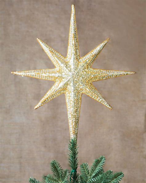 Star Beaded Christmas Tree Topper | Balsam Hill | Star tree topper, Diy ...