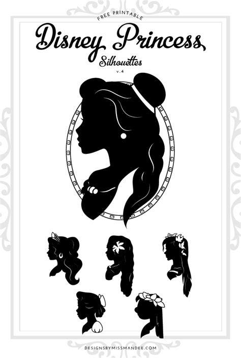 Disney Princess Silhouettes v.4 | Designs By Miss Mandee