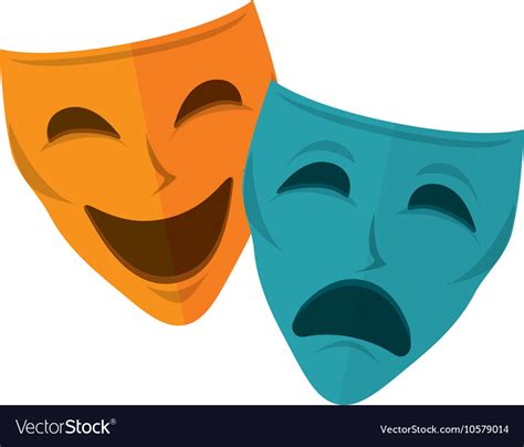 Drama and comedy mask Royalty Free Vector Image