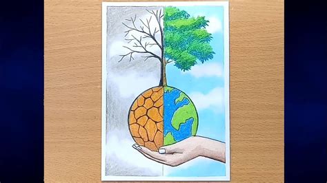 Easy Drawing For Save Water Save Earth Easy Drawing Step By Step For ...