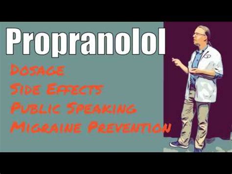 Propranolol Uses Dosage and Side Effects - YouTube