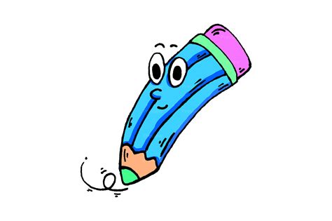 Cartoon Pencil Clipart Graphic by Designer Man · Creative Fabrica