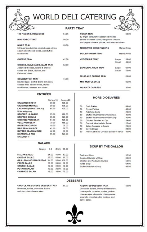 World Deli Menu, Menu untuk World Deli, Pontchartrain Shores, New ...