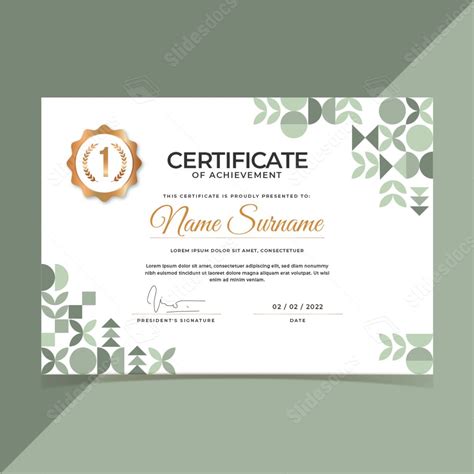 Blue Colorful Yellow Certificate Light Ink Modern Word Template And ...