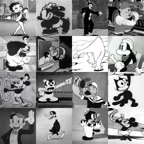 Click the Black and White Cartoon Characters Quiz - By El_Dandy