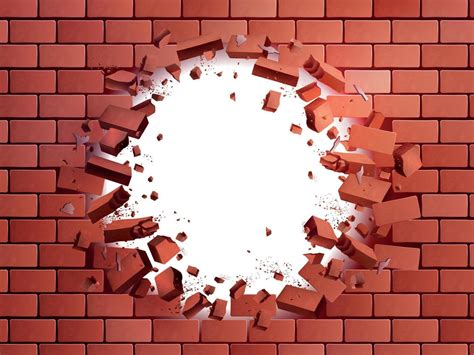 Realistic Brick Wall Hole 6846706 Vector Art at Vecteezy