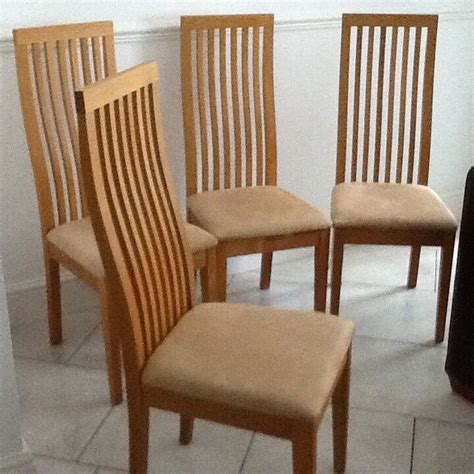 SOLID OAK HIGH BACK DINING CHAIRS | in Pontypool, Torfaen | Gumtree