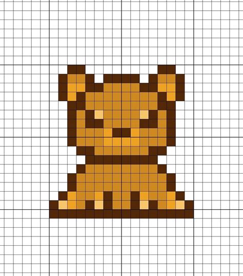 Pixel Art Bear - Free Cross Stitch Pattern