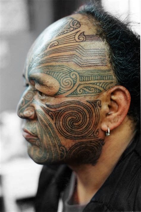 Face, male, Moko (revisited), Maori, Aotearoa, NZ, New Zealand ...