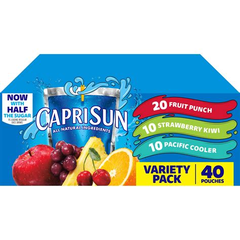 Capri Sun Fruit Punch Juice Box Pouches, 30 Ct Box, Fl Oz Pouches ...