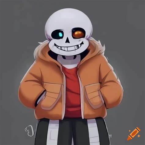 Close-up portrait of sans from undertale on Craiyon