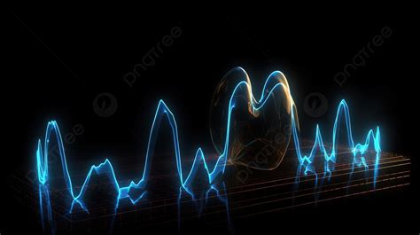 Black Background Isolated 3d Neon Heartbeat Signal Render, Heart ...