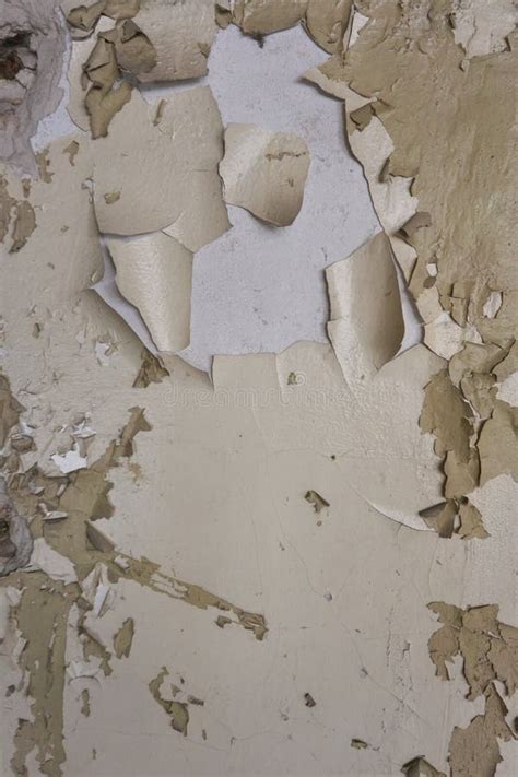 Partially Peeled Off Paint on Old Wall Stock Image - Image of ...