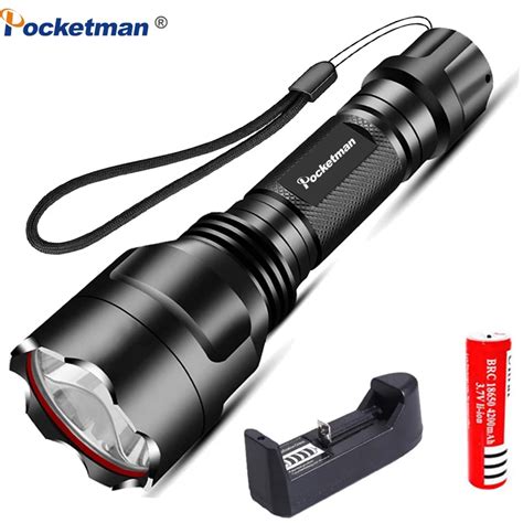 8000LM LED Flashlight Rechargeable Super Bright 5 Modes Multifunction ...