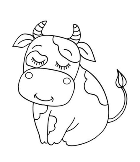 Cute Cow Drawing at GetDrawings | Free download