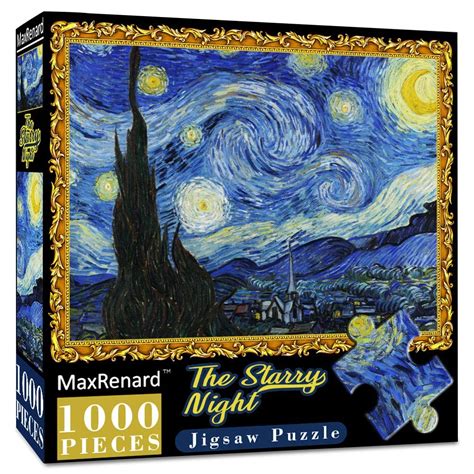 Buy MaxRenard 1000 Piece Puzzles for Adults Starry Night Jigsaw Puzzle ...