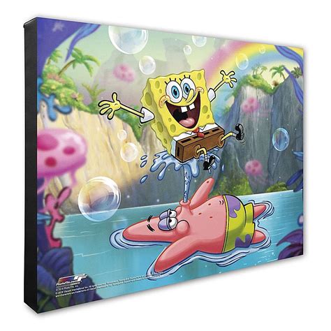 Spongebob Squarepants 16" X 20" Canvas Photo Wall Art Multi | Spongebob ...