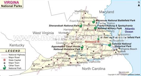 National Parks In Virginia Map - Alvina Margalit