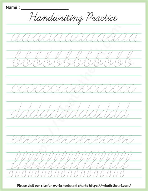 Cursive Writing Practice Sheets Printable - Printable Form, Templates ...