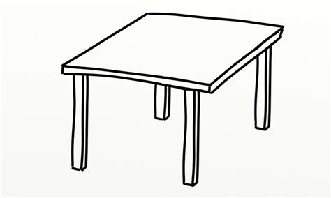 Table Clipart Black and White