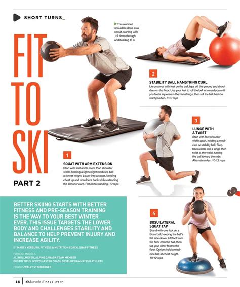 Fit To Ski. Fitness tips for skiers. part 2 | Skiing workout, Workout ...