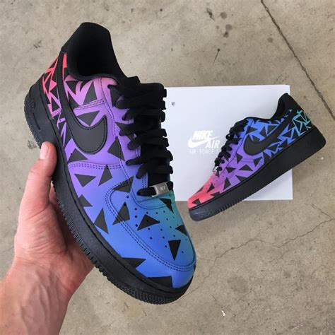 Custom Hand painted Nike AF1 Low - Color Punch – B Street Shoes ...