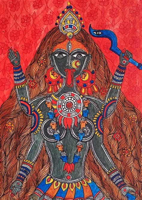 Goddess Kali on Watercolor Paper-relgious Indian Art | Etsy India ...