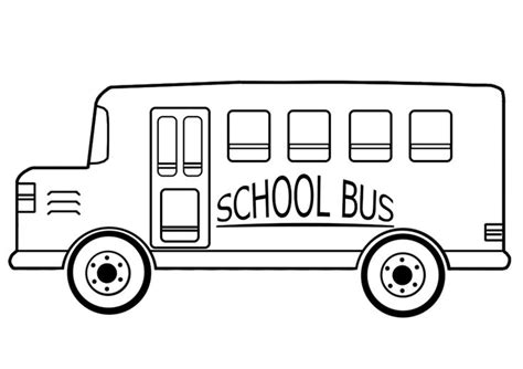 Easy School Bus Coloring Page - Coloring Books | School bus, School ...