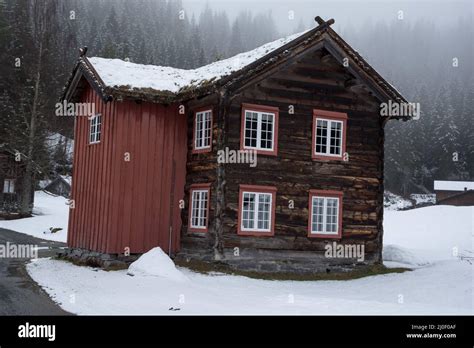 Vest-Telemark museum exhibits old farmhouses from Telemark in Norway ...