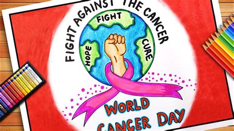 World Cancer Day Drawing | Cancer Day Poster | Cancer Drawing | Cancer ...